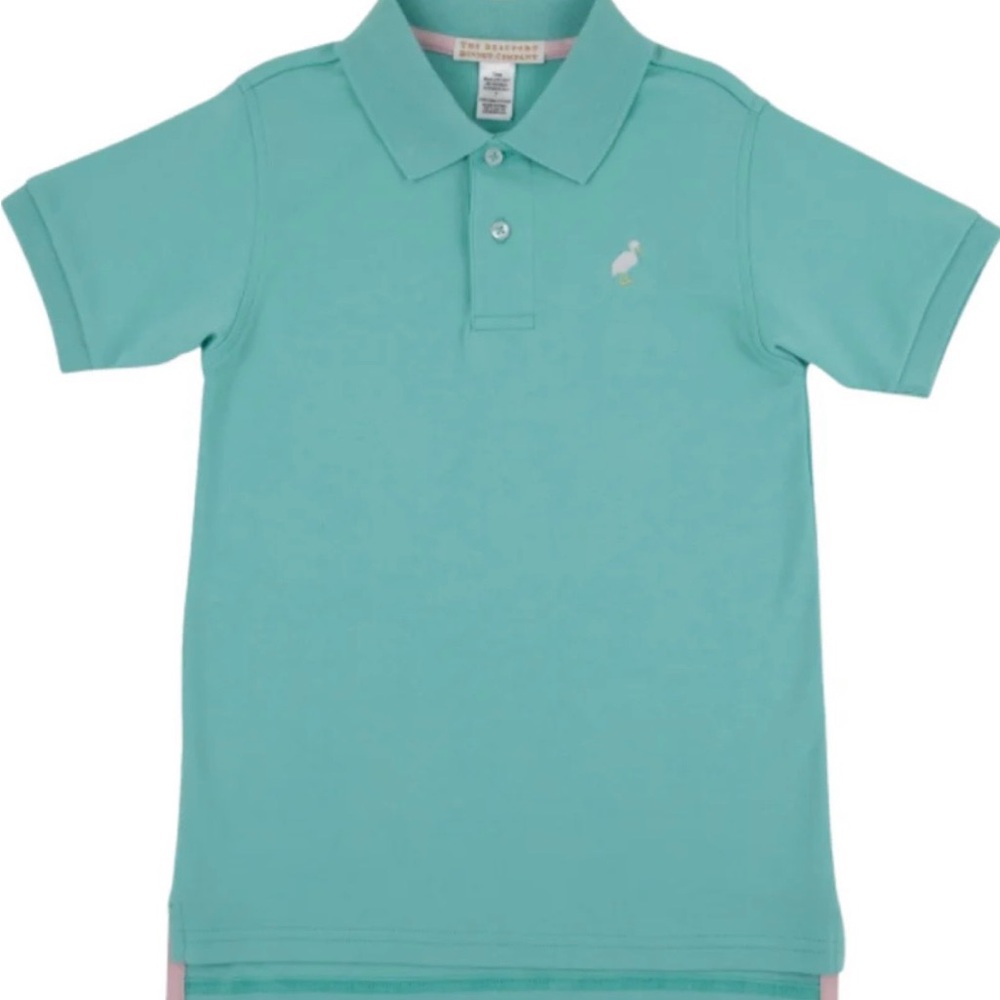 The Beaufort Bonnet Company Prim & Proper Polo Turks Teal, 4T